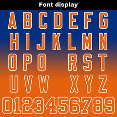 Benutzerdefinierte Royal Orange Reversibel Genäht Fußball Trikot Personalisierte Gradient Fußball Shirts für Männer gedruckt Team Name Nummer Logo