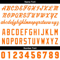 Benutzerdefinierter Verlauf Hoodie für Mann, Frau, Mädchen, Junge. Drucken Sie Ihr Logo, Ihren Namen und Ihre Nummer Weiß Orange