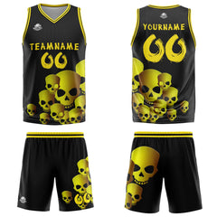 Benutzerdefinierter Schwarz Basketball Jersey Uniform Anzug gedruckt Ihr Logo Name Nummer