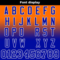 Benutzerdefinierte Orange Königliche Reversibel Genäht Fußball Trikot Personalisierte Gradient Fußball Shirts für Männer gedruckt Team Name Nummer Logo