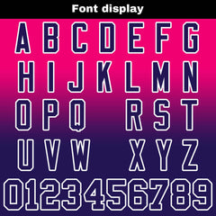 Benutzerdefinierte Rose & Dunkel Lila Gradient Fußball Trikots Personalisierter Name Nummer Logo