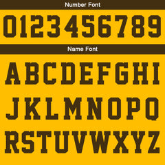 Benutzerdefiniert Braun Gelb Hoodie Personalisiert Männer Pullover Hoodie Gedruckt Team Name Number Logo für Frauen