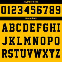 Benutzerdefinierter Gelb Schwarz Hoodie für Mann, Frau, Mädchen, Junge. Drucken Sie Ihr Logo, Ihren Namen und Ihre Nummer