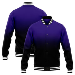 Benutzerdefinierte Verlauf Varsity-Jacke. Letterman-Jacke Lila Schwarz