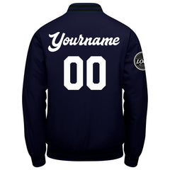 Benutzerdefinierte Verlauf Varsity-Jacke. Letterman-Jacke Marine