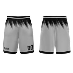 Benutzerdefinierter Grau Schwarz Basketball Jersey Uniform Anzug gedruckt Ihr Logo Name Nummer