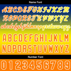 Benutzerdefinierter Verlauf Hoodie für Mann, Frau, Mädchen, Junge. Drucken Sie Ihr Logo, Ihren Namen und Ihre Nummer Gelb Orange