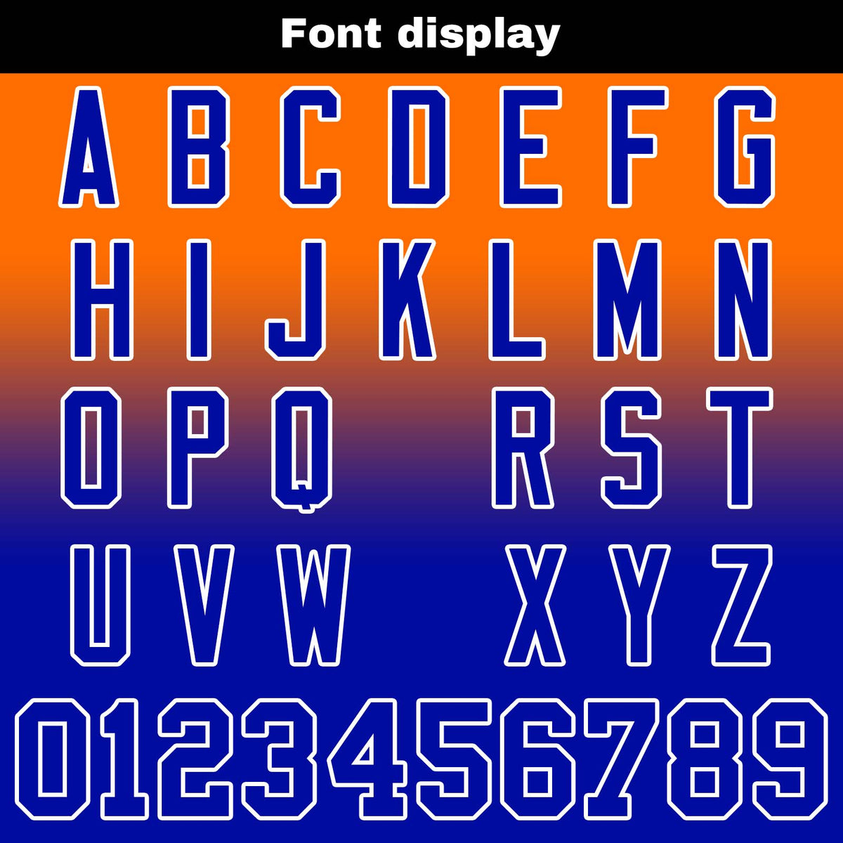 Benutzerdefinierte Gradient Fußball Trikots Personalisierte Name Nummer Logo Orange&Royal