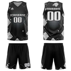 Benutzerdefinierter Schwarz Basketball Jersey Uniform Anzug gedruckt Ihr Logo Name Nummer
