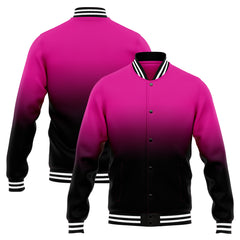 Benutzerdefinierte Verlauf Varsity-Jacke. Letterman-Jacke Rose Schwarz