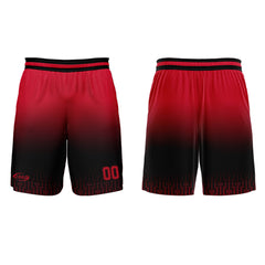 Benutzerdefinierter Schwarz Rot Farbverlauf Basketball Jersey Uniform Anzug gedruckt Ihr Logo Name Nummer