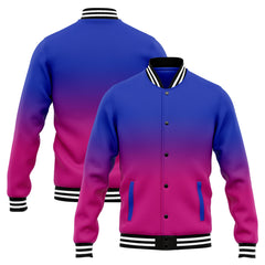 Benutzerdefinierte Verlauf Varsity-Jacke. Letterman-Jacke Royal Rose