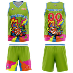 Benutzerdefinierter Grün Basketball Jersey Uniform Anzug gedruckt Ihr Logo Name Nummer