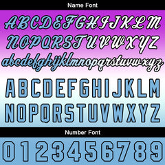 Benutzerdefinierter Verlauf Hoodie für Mann, Frau, Mädchen, Junge. Drucken Sie Ihr Logo, Ihren Namen und Ihre Nummer Lila Weiß