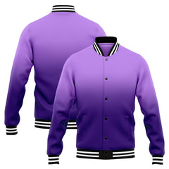 Benutzerdefinierte Verlauf Varsity-Jacke. Letterman-Jacke Lila