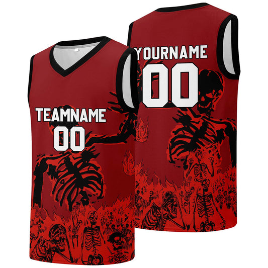 Individuelle Basketball-Jersey für Männer und Frauen. Gestickter und gedruckter Name, Nummer und Logo