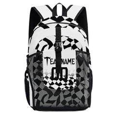 Anpassen Weiß Schwarz Sport Rucksäcke Mit Personalisiert Namen, Zahlen und Logos