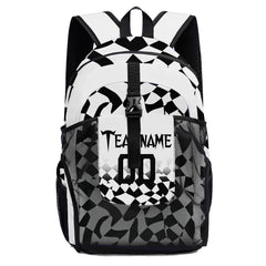 Anpassen Weiß Schwarz Sport Rucksäcke Mit Personalisiert Namen, Zahlen und Logos