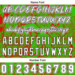 Benutzerdefinierte Baseball Jersey Personalisierte Baseball Shirt genäht und Druck Grün&Rot