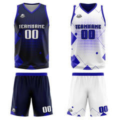 Benutzerdefinierte Royal Reversible Basketball Jersey Personalisierte Print Name Nummer Logo