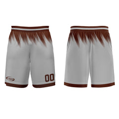 Benutzerdefinierter Grau Braun Basketball Jersey Uniform Anzug gedruckt Ihr Logo Name Nummer