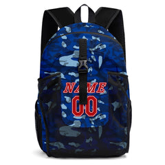 Anpassen Blau Rot Sport Rucksäcke Mit Personalisiert Namen, Zahlen und Logos.