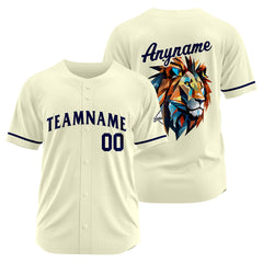 Benutzerdefinierte Baseball Jersey Personalisierte Baseball Shirt genäht und Druck Creme