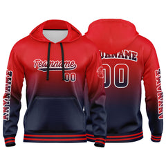 Benutzerdefinierter Marine Rot Hoodie für Mann, Frau, Mädchen, Junge. Drucken Sie Ihr Logo, Ihren Namen und Ihre Nummer