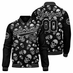 Benutzerdefinierte Verlauf Varsity-Jacke. Letterman-Jacke Grau