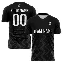 Benutzerdefinierte Schwarz Grau Fußball Trikots für Männer Frauen Personalisierte Fußball Uniformen für Erwachsene und Kind