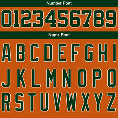 Benutzerdefinierte Varsity-Jacke. Letterman-Jacke für Männer, Frauen und Jugendliche Orange Dunkelgrün