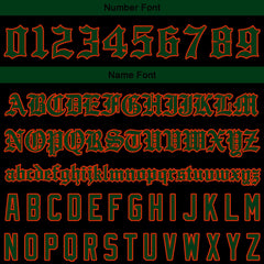 Benutzerdefinierte Verlauf Varsity-Jacke. Letterman-Jacke Rot Grün