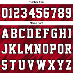 Benutzerdefinierter Rot Basketball Jersey Uniform Anzug gedruckt Ihr Logo Name Nummer
