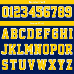 Benutzerdefinierte Marine Gelb Reversible Basketball Jersey Personalisierte Print Name Nummer Logo