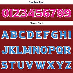 Benutzerdefinierter Burgund Basketball Jersey Uniform Anzug gedruckt Ihr Logo Name Nummer