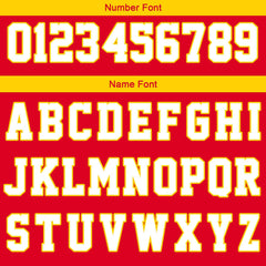 Benutzerdefinierte Rot Gelb Weiß Reversible Basketball Jersey Personalisierte Print Name Nummer Logo