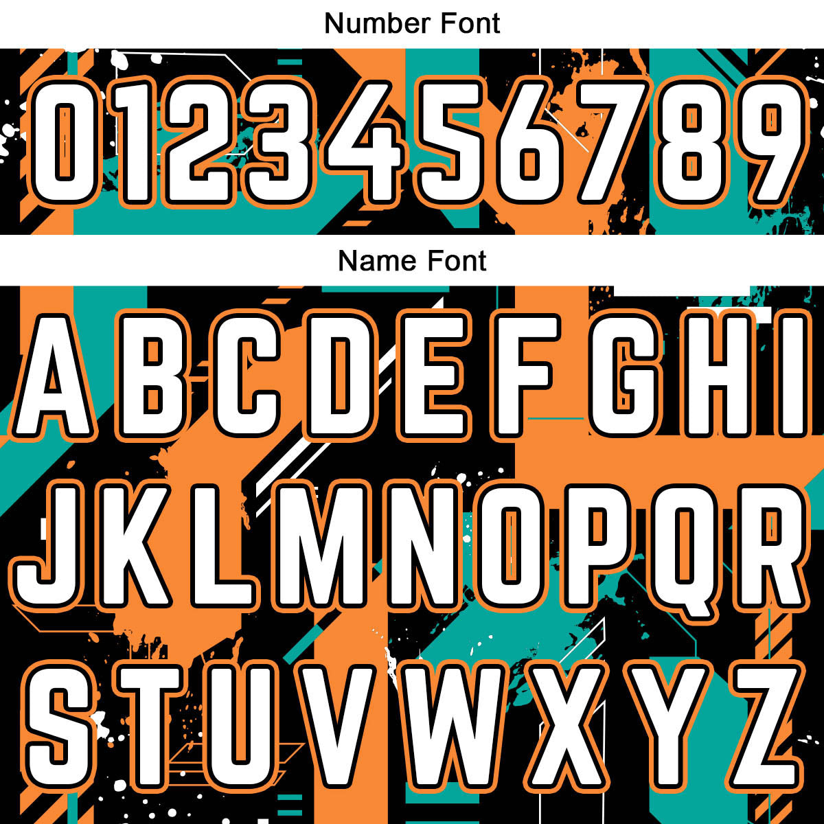 Benutzerdefinierte Aqua Orange Kurzarm-Kapuzenpullover für Männer Frauen Hemden mit Kapuzen gedruckt Name Logo