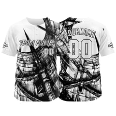 Benutzerdefinierte Baseball Jersey Personalisierte Baseball Shirt genäht und Druck Weiß