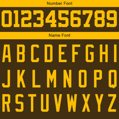 Benutzerdefiniert Braun Gelb Hoodie Personalisiert Männer Pullover Hoodie Gedruckt Team Name Number Logo für Frauen