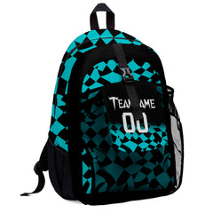 Anpassen Teal Weiß Sport Rucksäcke Mit Personalisiert Namen, Zahlen und Logos