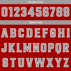 Benutzerdefinierter Rot Grau Basketball Jersey Uniform Anzug gedruckt Ihr Logo Name Nummer