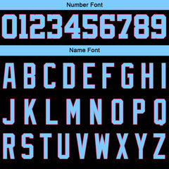 Benutzerdefinierte Varsity-Jacke. Letterman-Jacke für Männer, Frauen und Jugendliche Schwarz Hellblau