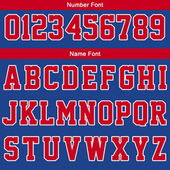 Benutzerdefinierte Royal Weiß Rot Reversible Basketball Jersey Personalisierte Print Name Nummer Logo