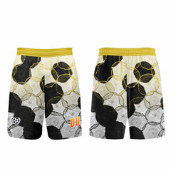 Benutzerdefinierte Weiß Schwarz Gelb Gradient Trikots für Männer Frauen Personalisierte Fußball Uniformen für Erwachsene und Kind