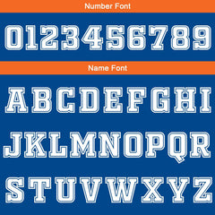 Benutzerdefinierte Blau Orange Weiß Reversible Basketball Jersey Personalisierte Print Name Nummer Logo