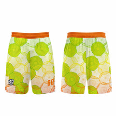 Benutzerdefinierte Grün Orange Gradient Trikots für Männer Frauen Personalisierte Fußball Uniformen für Erwachsene und Kind