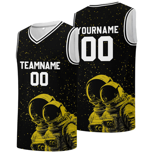 Individuelle Basketball-Jersey für Männer und Frauen. Gestickter und gedruckter Name, Nummer und Logo