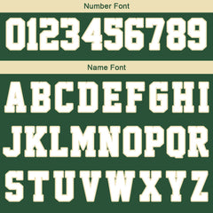 Benutzerdefinierte Dunkelgrün Weiß Creme Reversible Basketball Jersey Personalisierte Print Name Nummer Logo