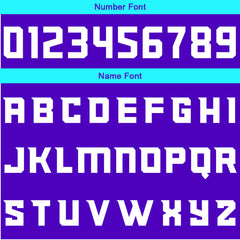 Benutzerdefinierte Reversible Basketball Jersey Personalisierte Print Name Nummer Logo Lila-Hellblau