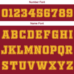Benutzerdefinierte Burgund Weiß Gelb Reversible Basketball Jersey Personalisierte Print Name Nummer Logo